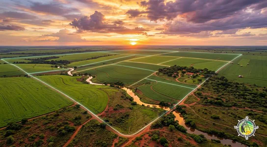 A GeoTopografia realizando levantamento topográfico para desmembramento de fazenda em Araguaína no Tocantins