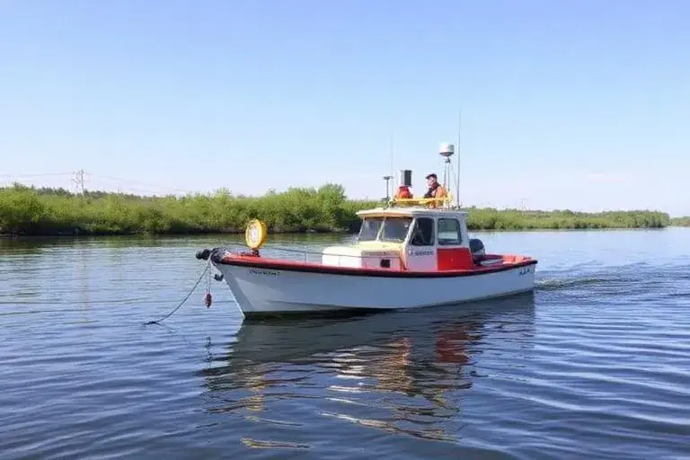 Barco de levantamento batimétrico